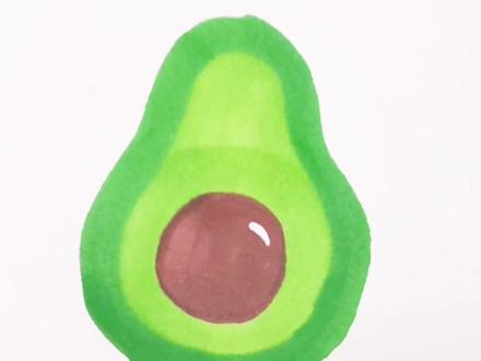 简笔画第187张牛油果#画画使我快乐 #简笔画 #简笔画教程 #治愈自己♡ #解压 #六一就是要快乐呀 @抖音小助手 @抖音青少年