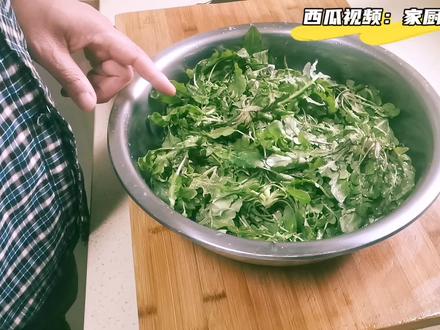 陕西农家小吃荠菜馍,每年春天都要吃的地方美食,春天独有的味道