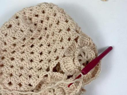 芙蓉花流苏护耳帽视频教程四