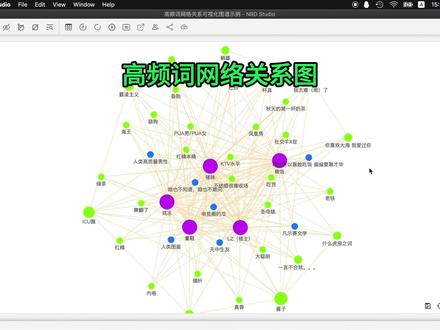 NRD Studio在线可视化高频词网络#关系图 自动格式化形状大小#知识图谱