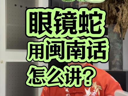 眼镜蛇用闽南话怎么讲? 通过“饭匙铳”和“鸡胿仔”这两个词,了解闽南先辈巧妙的造词思维。
#闽南话 #闽南语 #闽南方言 #眼镜蛇 #有趣的方言