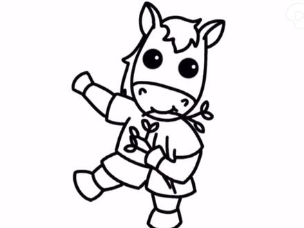 小马的画法#简笔画教程 #简笔画 #简笔画幼儿园 #简笔画素材 #简笔画卡通 @DOU+小助手