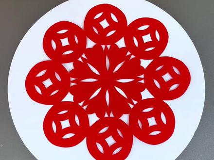 简单的八方来财新年窗花剪纸提前学起来吧#手工diy #剪窗花 #新年手工 #元旦手工