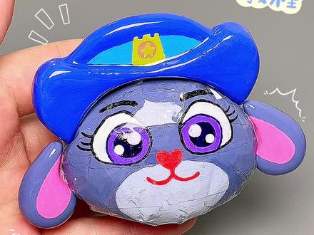 疯狂动物城限时表情来啦! 赶紧找找用起来,diy自制朱迪捏捏教程#手工#解压#捏捏#捏捏乐#抖音表情包