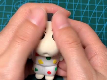 穿睡衣的#蜡笔小新 晚安~洗洗睡吧~#超轻粘土 #手工 #带娃日常