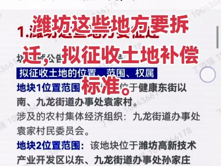 #同城房产 #潍坊这些地方要拆迁 #征收土地