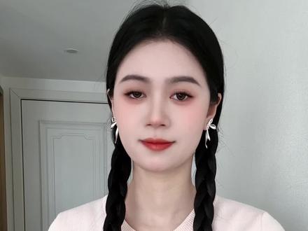 1min田曦薇同款双麻花✨发量翻倍❗️脸超小🥰 #发型教程 #麻花辫 #田曦薇 #手残党也能学会的发型 #妆造