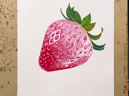 手把手教你马克笔画水晶草莓🍓 #2025你值得留住的记忆 #马克笔 #画渣日常 #绘画教程 #画画的baby
