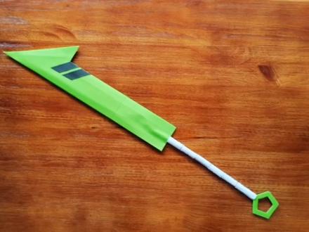 兵器折纸26:格瑞的烈斩 #手工 #折纸 #凹凸世界 #格瑞 #动漫 #动画 #少年 #冒险 #热血 #安迷修