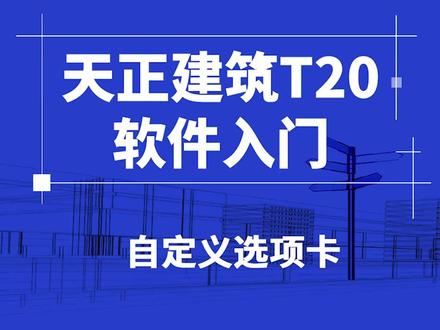 3天正建筑-自定义选项卡-软件入门教程_天正建筑(T20V30)-虎课网