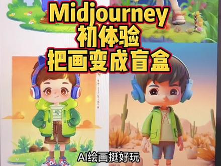 体验一下AI绘画,把画的自设做成盲盒IP#ai绘画 #midjourney #人工智能 #midjourney教程