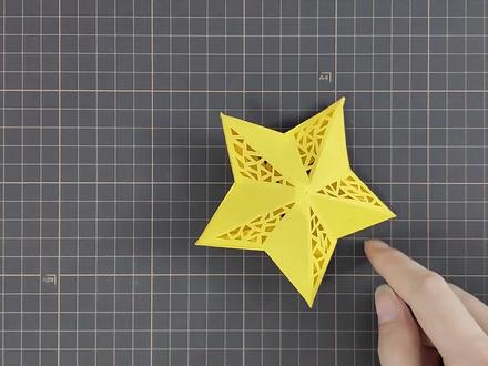 立体镂空的五角星折纸,简单易上手,成品很赞 #手工 #折纸