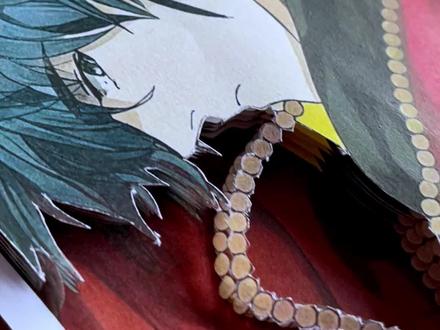 非遗刻纸·瓶邪。两串佛珠,就要刻其中55 颗,每一颗都是一个小执念,你们看出来这是哪个名场面了吗?#刻纸 #百young非遗计划 #非遗祈福百景图 #盗墓笔记