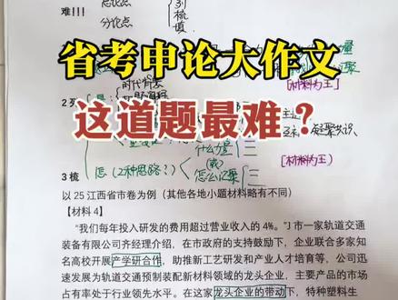 省考申论大作文之最难 去年这道大作文是道比较难的题目,一起刷起来!还想一起刷哪道题,评论区留言呀#公考 #省考 #公考上岸 #国考省考 #申论