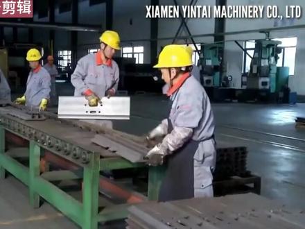 挖掘机履带版生产过程一起来围观下吧#挖掘机配件#