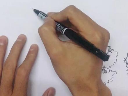 一堆石头画法#风景速写 #钢笔画