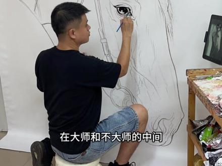 画一幅大尺寸的骏马#油画 #画马 #绘画 #作品分享 #艺术