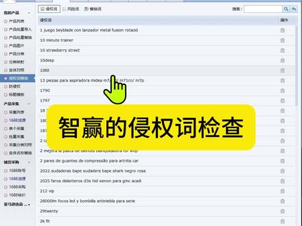 智赢的侵权词筛查 放着功能不用,不浪费吗?#智赢 #智赢erp #美客多 #美客多跨境电商