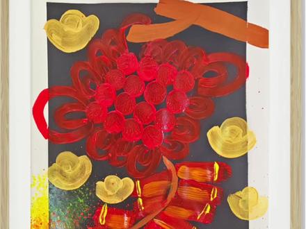 #鞭炮创意画 鞭炮一响黄金万两💥鞭炮创意美术#中国结 #创意美术 #鞭炮一响黄金万两