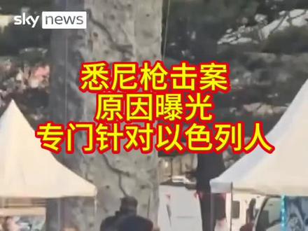 悉尼枪击案原因曝光,专门针对以色列人#悉尼 #澳大利亚 #邦迪海滩 #枪击案现场 #热点
