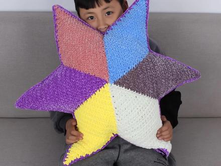 娟娟编织,六角星大抱枕第二集 #我的手工作品 #手工钩针编织