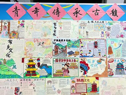 🇨🇳宁强县第四中学高一年级家乡文化手抄报展览💐❤️#这是我工作的地方 #宁强县第四中学 #高中生活