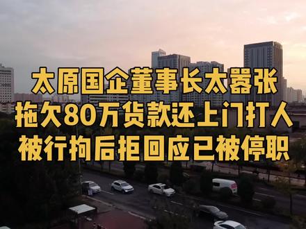 太原国企董事长太嚣张拖欠80万货款还上门打人被行拘后拒回#太原 #山西 #太原酒厂 #国企董事长 #贷款