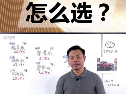 详解全新汉兰达怎么选,每款车型配置差异有哪些 #汉兰达