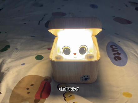 好有意思的一个小夜灯,又阔爱又胆小~#小夜灯#小猫咪#可爱#治愈