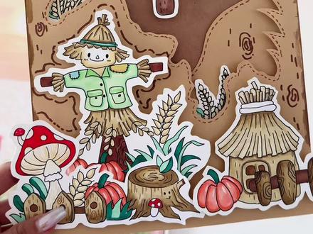 立体书封面稻草人 #手抄报#稻草人读书小报