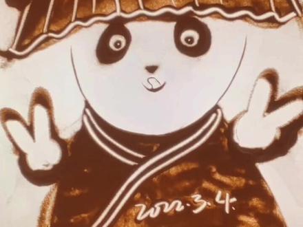 #教你画沙画 #想画就画 熊猫大侠你学废了吗?#一起学画画 #绘画过程 #艺术