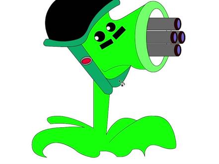 跟我画豌豆射手 #简笔画 #涂鸦 #植物大战僵尸