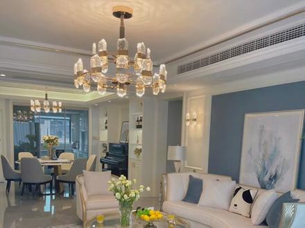 米色和蓝色的搭配,清新又神秘#装修#设计