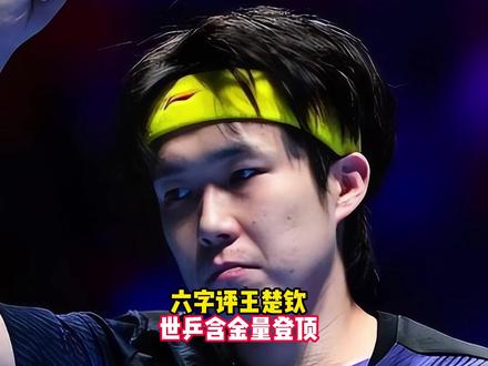 六字评王楚钦,世乒含金量登顶