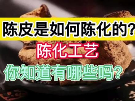 陈皮是如何陈化的?陈化工艺是什么你知道吗?#陈皮