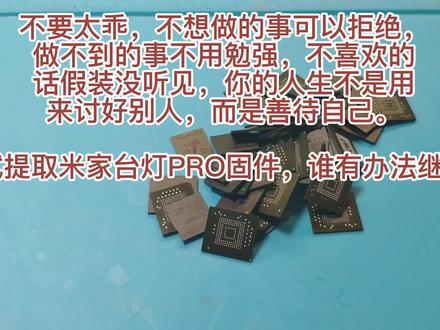 不要太乖,不想做的事可以拒绝,做不到的事不用勉强,不喜欢的话假装没听见,你的人生不是用来讨好别人,而是善待自己。
尝试提取米家台灯PRO固件,谁有办法继续?#米家台灯pro #固件更新