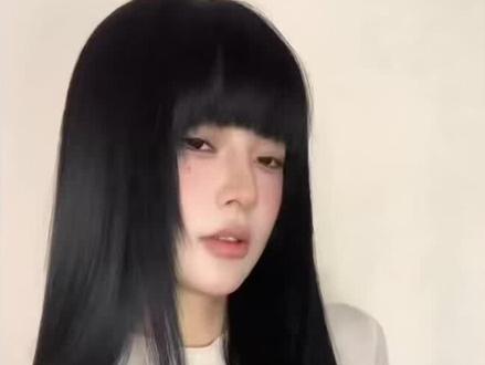 头发教程来噜~ 老婆们快来学!#黑长直 #齐刘海