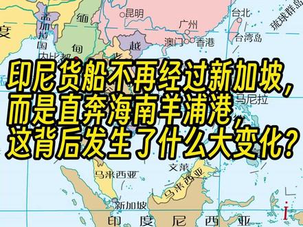 印尼货船不再经过新加坡,而是直奔海南羊浦港,这背后发生了什么 #海南自贸港 #海运