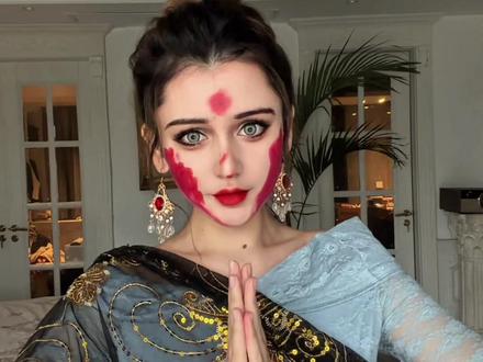 印度美女仿妆 最近真的被这首歌洗脑了好好听#印度 #女性 #美妆