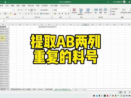 提取AB两列重复的料号 #excel函数 #excel技巧 #excel #办公软件 #office办公技巧