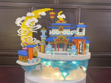 9星级的难度,微颗粒积木天花板,我花了半个月,你呢?#积木 #益智玩具 #拼装模型 #广寒宫拼装教程 #月宫 #礼物 #解压