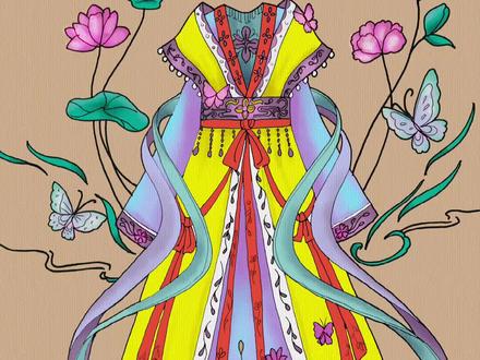 弘扬中华传统文化,少儿美术之汉服#充能计划 #手绘 #少儿美术 #传统文化 #零基础学画画