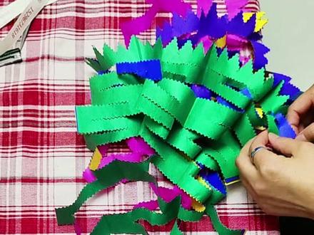 五色纸吊挂教程#剪纸