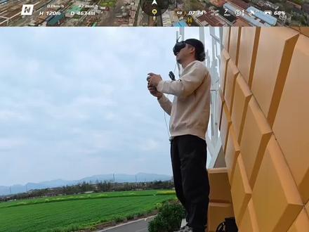 大疆首款全景无人机能飞多远? 大疆avata360拉距测试#avata360