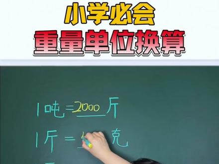小学生必须掌握的重量单位换算,赶紧收藏起来吧! #重量单位换算 #小学生必会 #数学常识 #小学数学 #家长收藏