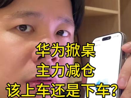 华为负责掀桌子,主力负责减仓 该上车还是下车?#华为反击 #华为 #韬定律 #华为发表半导体韬定律 #7只半导体热门股拟套现127亿