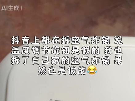 你家的空气炸锅的调温旋钮是真的吗😂