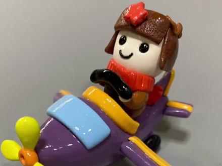 下一站飞哪里#超轻粘土 #飞机