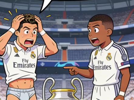 皇马踢附加赛!第一个慌的是C罗,姆巴佩,别碰我的欧冠纪录! #皇马2比4本菲卡#姆巴佩#C罗#梅西#白白和水水说球