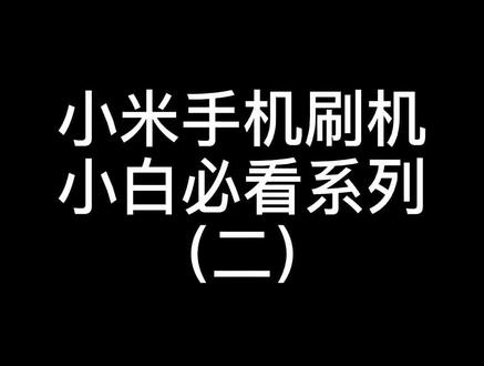 小白刷机必看系列(二):线刷教程#miui12 #小米